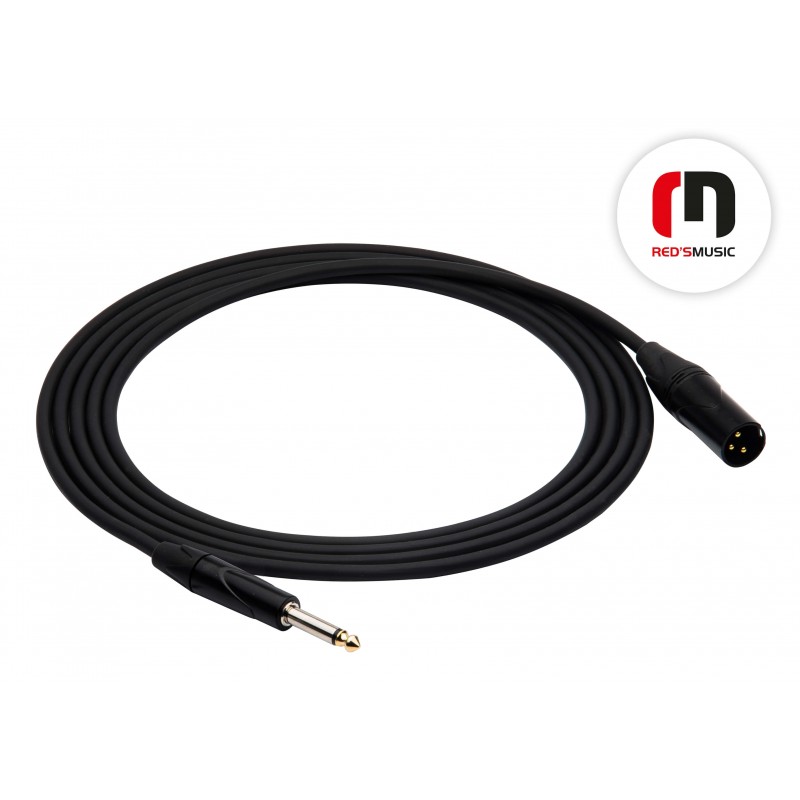 Reds Music  MC13100BX Kabel Mikrofonowy - STANDARD - XLR M / Jack mono długość 10.0 m